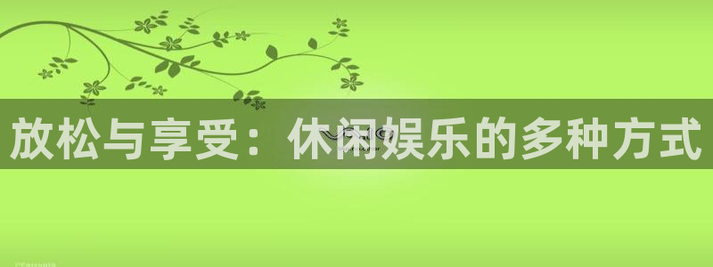 美狮贵宾会：放松与享受：休闲娱乐的多种方式